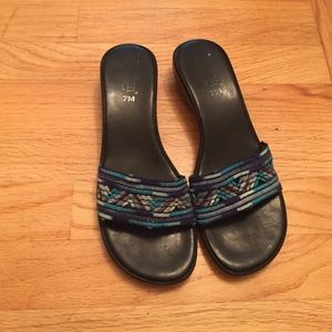 Vintage Italian Vertan rafia slides made in Italy sz 7